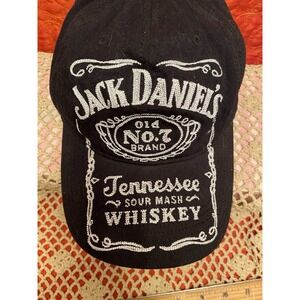 Jack Daniels Vintage‎ Baseball Style Cap Adjustable Black Embroidered Face